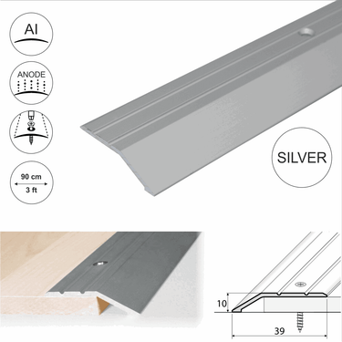 A11 40mm Anodised Aluminium Door Threshold Ramp Profile - Cayrus World of Finishing