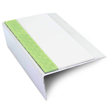 ASL16 66x32mm Aluminium Non Slip Stair Nosing Edge Trim With Pvc Insert - Cayrus World of Finishing