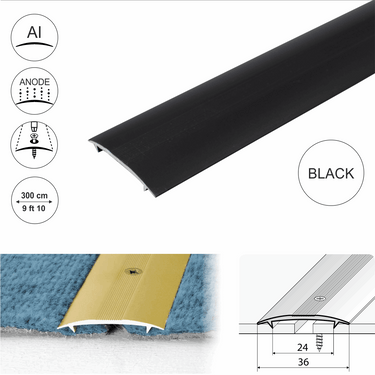 C68 36mm Anodised Aluminium Carpet Cover Strip Profile