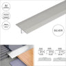 A55 18mm Anodised Aluminium Threshold Trim T Bar Transition Strip For Tiles - Cayrus World of Finishing