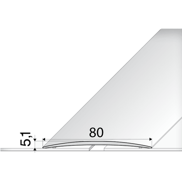 A71 80mm Anodised Aluminium Self Adhesive Door Threshold Strip - Cayrus World of Finishing
