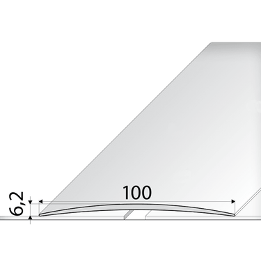 A72 100mm Anodised Aluminium Self Adhesive Door Threshold Strip - Cayrus World of Finishing