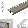 A81 34mm x 11mm x 10mm Aluminium Stair Nosing Edge Trim Step Edging For Tiles - Cayrus World of Finishing