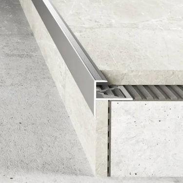 Aluminium Stair Nosing Push-In Edge Trim Hardwood Step Edging 30 x 21mm S60