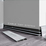 PVC Skirting Board Lima 72mm  With Cable Management System