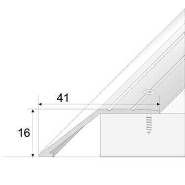 A47 41mm Anodised Aluminium Door Threshold Ramp Profile - Cayrus World of Finishing