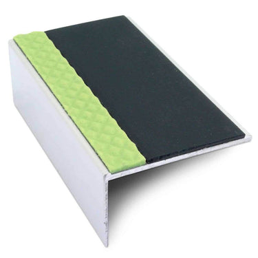 ASL01 56x32mm Aluminium Non Slip Stair Nosing Edge Trim With Pvc Insert - Cayrus World of Finishing