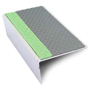 ASL02 Tredsafe 57x32mm Aluminium Non Slip Stair Nosing Edge Trim With Pvc Insert - Cayrus World of Finishing