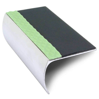 ASL03 57x40mm Aluminium Non Slip Stair Nosing Edge Trim With Pvc Insert - Cayrus World of Finishing