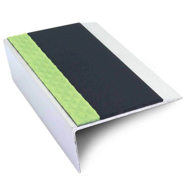 ASL16 66x32mm Aluminium Non Slip Stair Nosing Edge Trim With Pvc Insert - Cayrus World of Finishing
