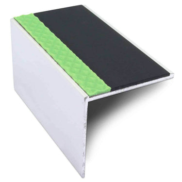 ASL19 56x55mm DDA Compliant Aluminium Non Slip Stair Nosing Edge Trim With Pvc Insert - Cayrus World of Finishing