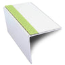 ASL20 57x55mm DDA Compliant Aluminium Non Slip Stair Nosing Edge Trim With Pvc Insert - Cayrus World of Finishing