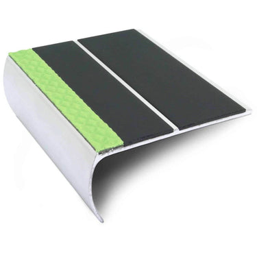 ASL29 87x40mm Aluminium Non Slip Stair Nosing Edge Trim With Pvc Insert - Cayrus World of Finishing