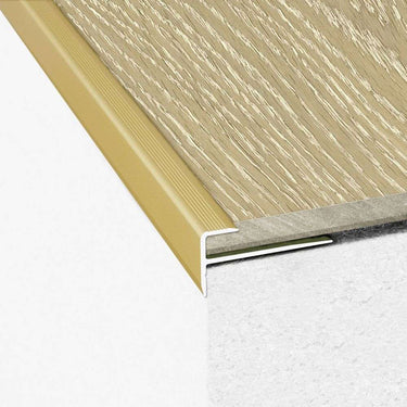Anodised Aluminium LVT Stair nosing Edge Profile For 5mm Flooring 14.5 x 8mm C24