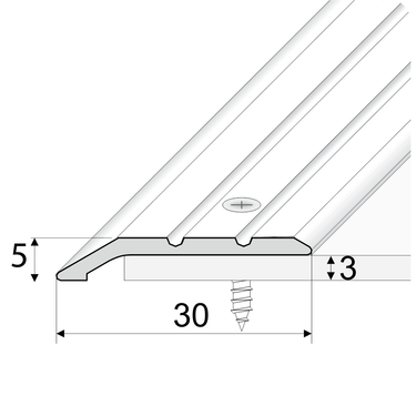 A01 30mm Anodised Aluminium Door Threshold Ramp Profile - Cayrus World of Finishing