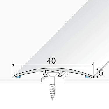 A64 40mm Anodised Aluminium Door Threshold Strip - Cayrus World of Finishing