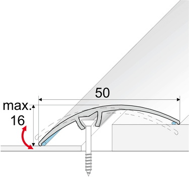 A65 50mm Anodised Aluminium Door Threshold Strip - Cayrus World of Finishing