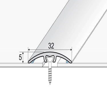 A66 32mm Aluminium Wood Effect Door Threshold Strip - Cayrus World of Finishing