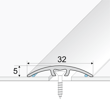 A66 32mm Anodised Aluminium Door Threshold Strip - Cayrus World of Finishing
