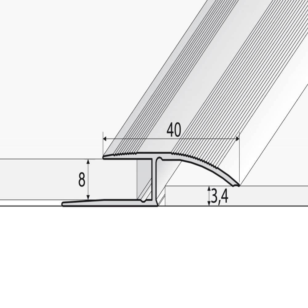 A62 40mm Aluminium Wood Effect Door Threshold Ramp Profile Cayrus a62-40mm-aluminium-wood-effect-door-threshold-ramp-profile-cayrus