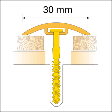 D-P0300 30mm Pvc Wood Effect  Door Threshold Strip