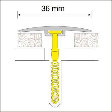 D-P0100 36mm Pvc Wood Effect Door Threshold Flat Profile