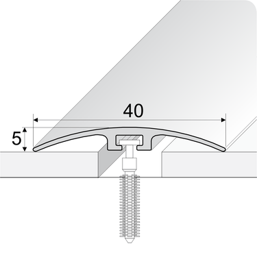 E64 40mm Pvc Wood Effect Door Threshold Strip