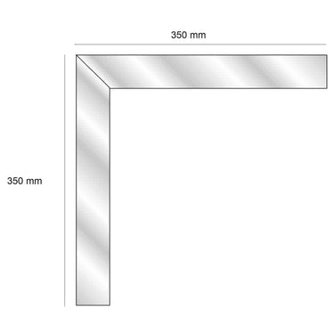 NSA Straight - 42mm Stair Edge Trim Pre-Formed 350mm Length