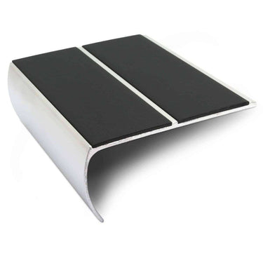 NSL29 Aluminium Non Slip Bullnose Stair Nosing Edge Trim 87 x 40mm with PVC Insert